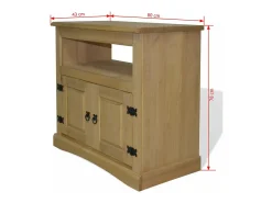 Móvel De Tv|Mobikasa Suporte para TV/aparador design prático pinho mexicano linha Corona 80 cm 2502212 Natural claro