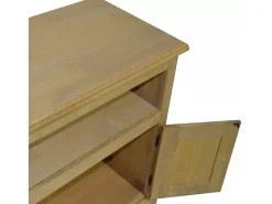 Móvel De Tv|Mobikasa Suporte para TV/aparador design prático pinho mexicano linha Corona 80 cm 2502212 Natural claro