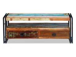Móvel De Tv|Mobikasa Suporte para TV/aparador design prático madeira maciça reciclada 2502154 Castanho
