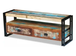 Móvel De Tv|Mobikasa Suporte para TV/aparador design prático madeira maciça reciclada 2502154 Castanho