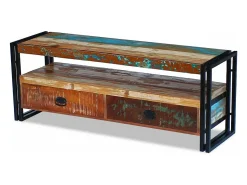 Móvel De Tv|Mobikasa Suporte para TV/aparador design prático madeira maciça reciclada 2502154 Castanho