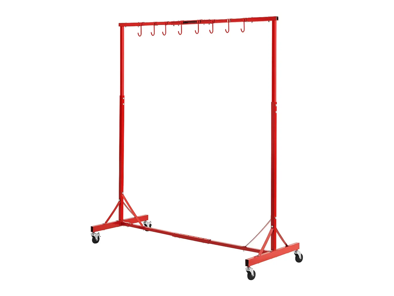 Outlet Suporte SucceBuy para Tinta Ajustável em Altura, com 8 Ganchos Resistentes e uma Capacidade de Carga Máxima de 30 kg - Organização Perfeita para Projetos Vermelho