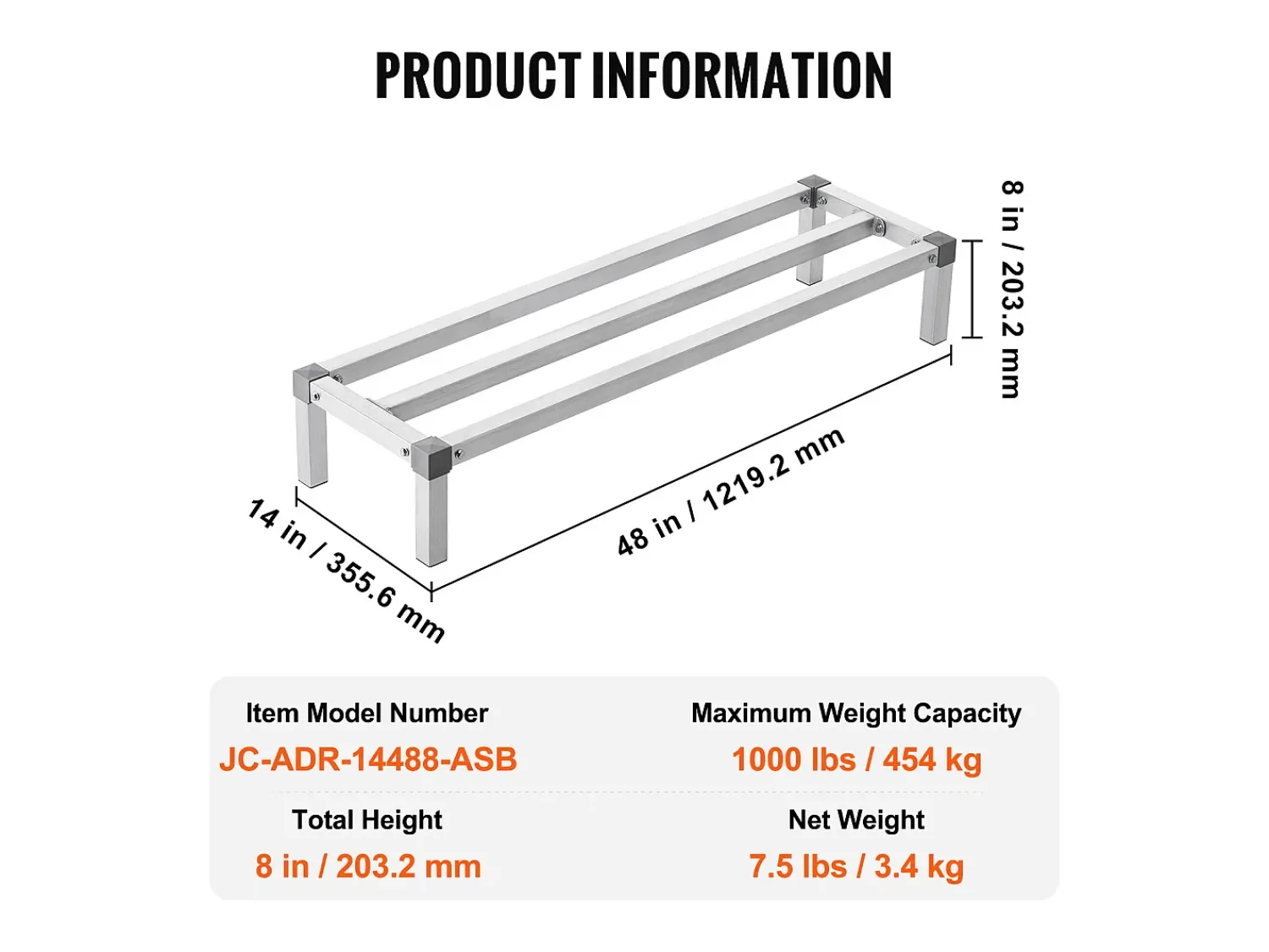 Prateleira* Suporte SucceBuy Rack de Cura de Alumínio Robusto 122 cm x 36 cm x 20 cm, Capacidade de Carga Excepcional de 454 kg - para Armazenamento e Secagem Seguros Branco
