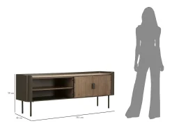 Móvel De Tv* SUPORTE TV TORONTO 150X42X58 CM Castanho