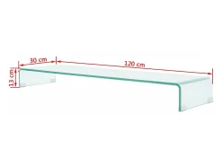 Mobikasa Suporte/aparador de TV de design prático para monitor de 120 cm vidro 2502220^ Móvel De Tv