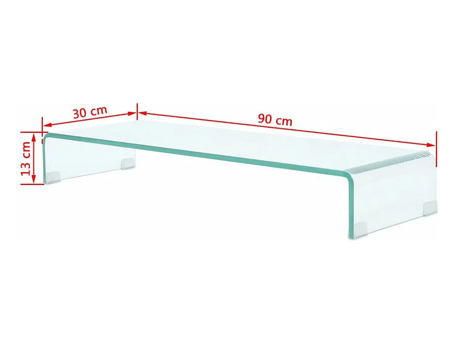 Mobikasa Suporte/aparador de TV prático e de design para monitor de 90 cm vidro 2502254^ Móvel De Tv