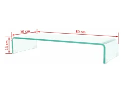 Mobikasa Suporte/aparador de TV prático e de design para monitor de 80 cm vidro 2502221^ Móvel De Tv