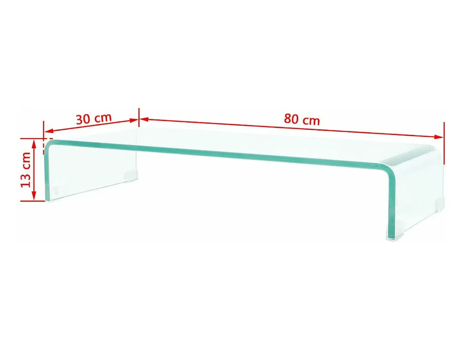 Mobikasa Suporte/aparador de TV prático e de design para monitor de 80 cm vidro 2502221^ Móvel De Tv