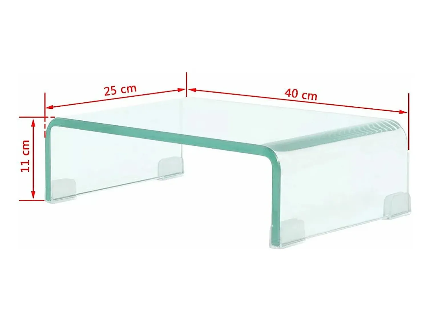 Helloshop26 Suporte/aparador de TV prático e de design para monitor de 40 cm vidro 2502257^ Móvel De Tv