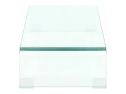 Outlet Helloshop26 Suporte/aparador de TV prático e de design elegante para monitor de 60 cm vidro 2502256 Transparente