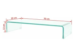 Mobikasa Suporte/aparador de TV prático e de design elegante para monitor de 70 cm vidro 2502255^ Móvel De Tv