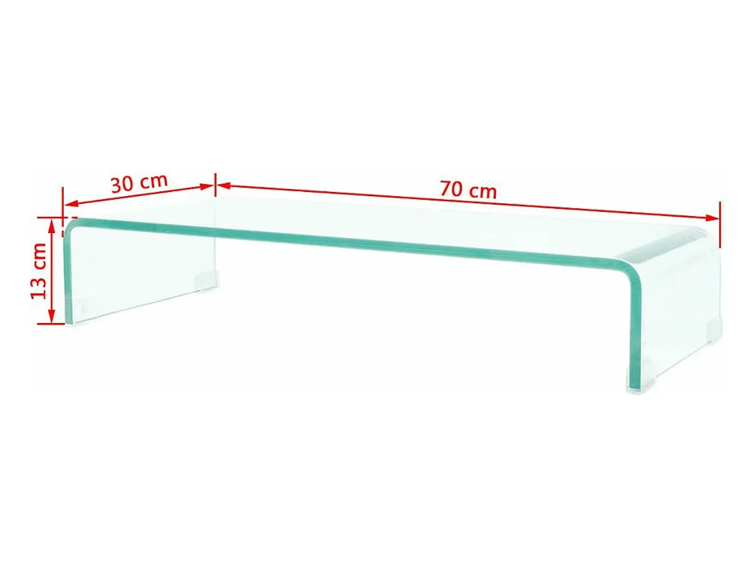 Mobikasa Suporte/aparador de TV prático e de design elegante para monitor de 70 cm vidro 2502255^ Móvel De Tv