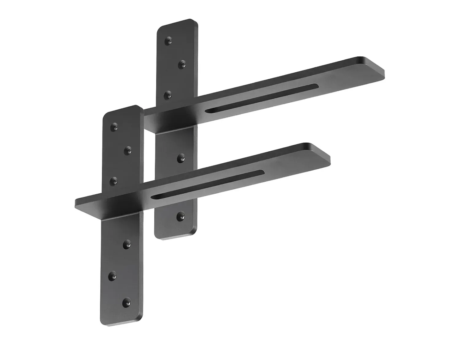 Suportes de Prateleira em T SucceBuy, Conjunto de 2, Capacidade de Carga de 90 kg, Dimensões 35.56x 7.35 x 30.48 cm, Suportes de Prateleira de Aço Duráveis^ Prateleira