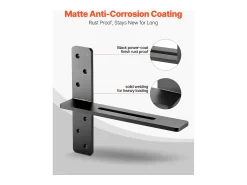 Suportes de Prateleira em T SucceBuy, Conjunto de 2, Capacidade de Carga de 90 kg, Dimensões 35.56x 7.35 x 30.48 cm, Suportes de Prateleira de Aço Duráveis^ Prateleira