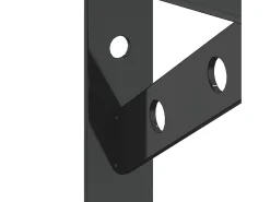 Prateleira|vidaxl Suportes prateleira 4pcs 15x2,5x11,5 cm aço inoxidável prateado Preto