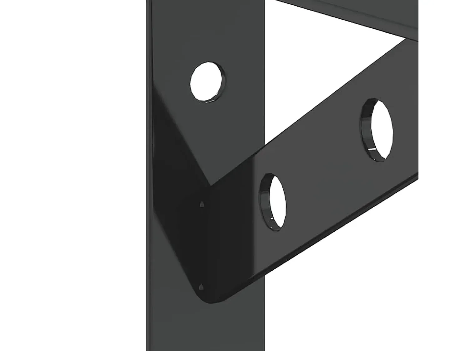 Prateleira|vidaxl Suportes prateleira 4pcs 15x2,5x11,5 cm aço inoxidável prateado Preto