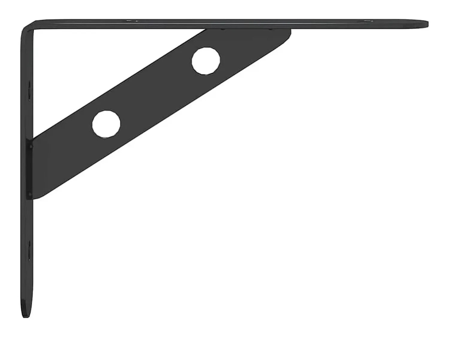 Prateleira|vidaxl Suportes prateleira 4pcs 15x2,5x11,5 cm aço inoxidável prateado Preto