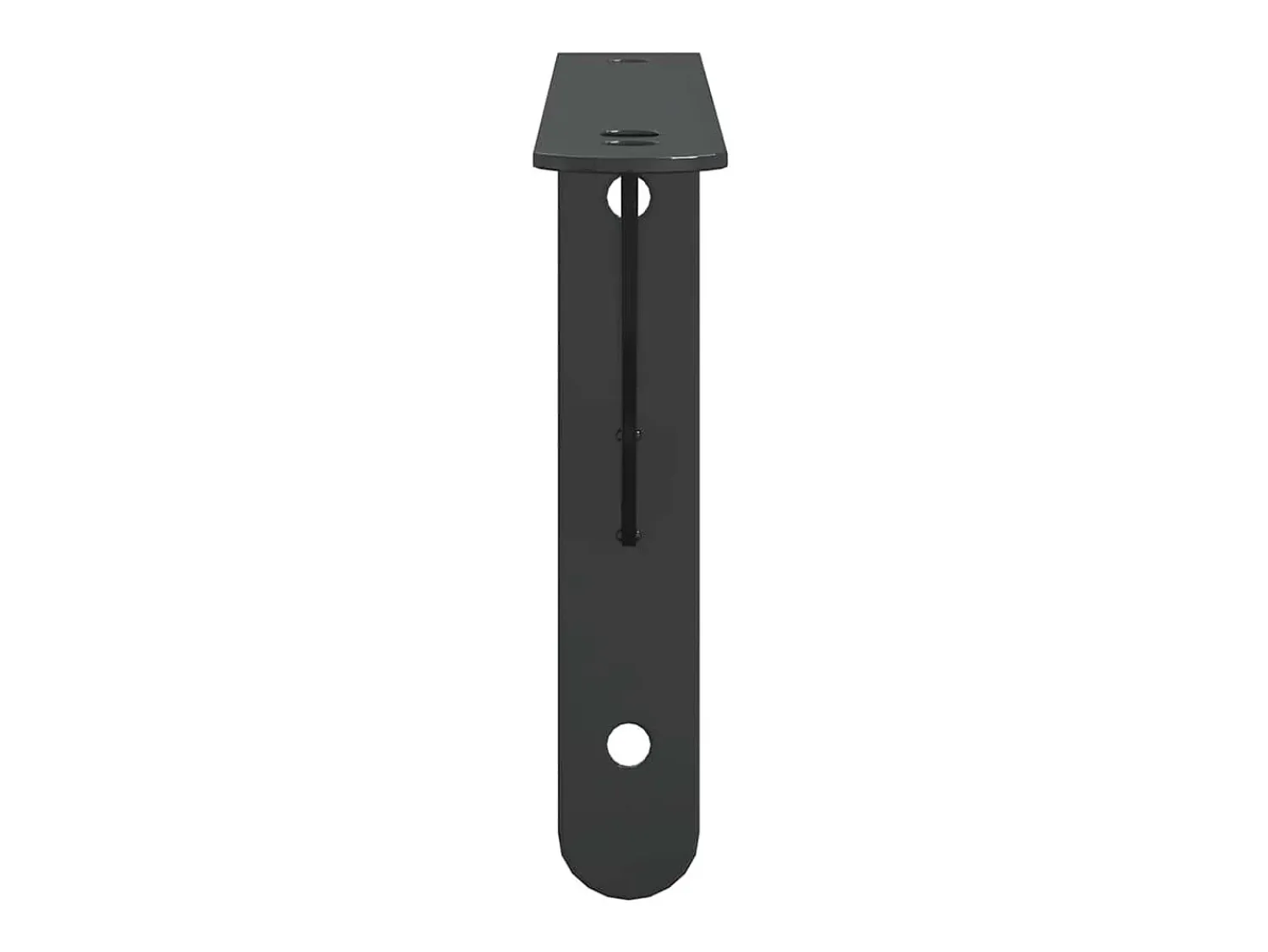 Prateleira|vidaxl Suportes prateleira 4pcs 23,5x2,5x15,5 cm aço inoxidável Preto