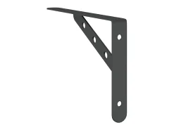 Prateleira|vidaxl Suportes prateleira 4pcs 23,5x2,5x15,5 cm aço inoxidável Preto