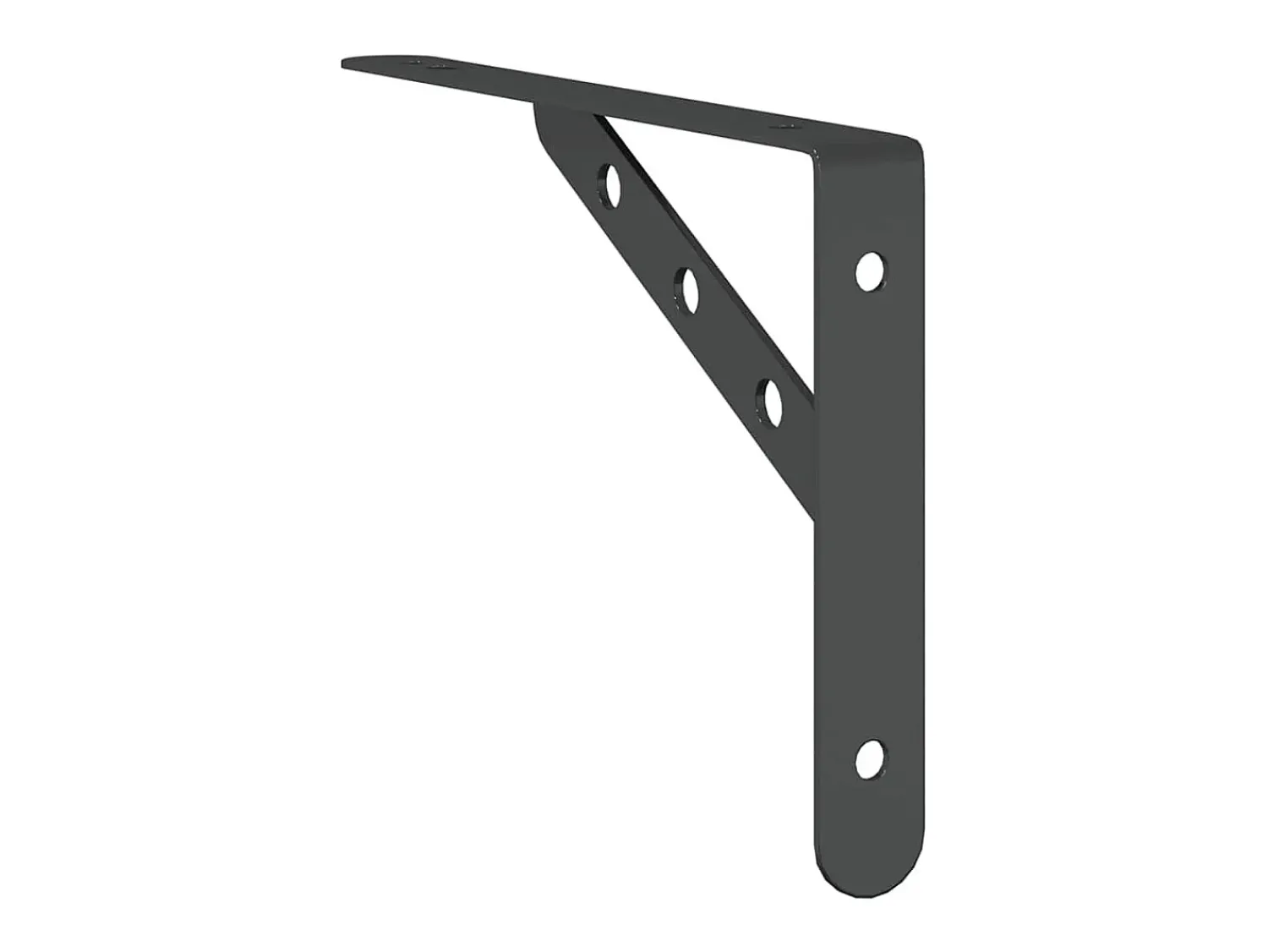 Prateleira|vidaxl Suportes prateleira 4pcs 23,5x2,5x15,5 cm aço inoxidável Preto