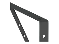 Prateleira|vidaxl Suportes prateleira 4pcs 23,5x2,5x15,5 cm aço inoxidável Preto