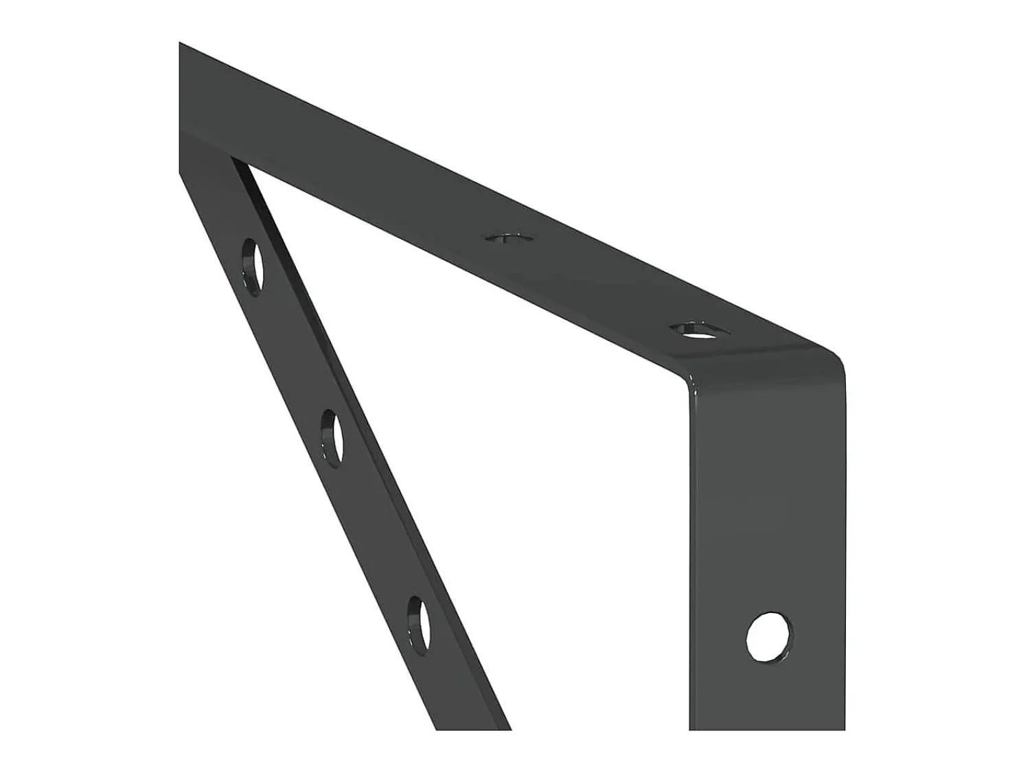 Prateleira|vidaxl Suportes prateleira 4pcs 23,5x2,5x15,5 cm aço inoxidável Preto