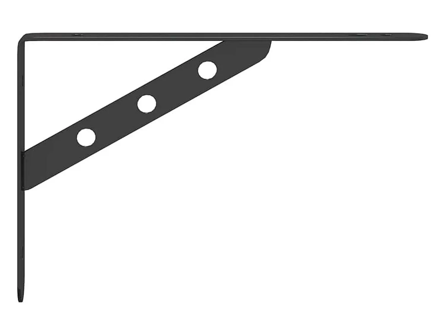 Prateleira|vidaxl Suportes prateleira 4pcs 23,5x2,5x15,5 cm aço inoxidável Preto