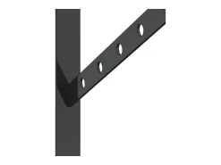 New vidaxl Suportes prateleira 4pcs 40x2,5x25 cm aço inoxidável Preto