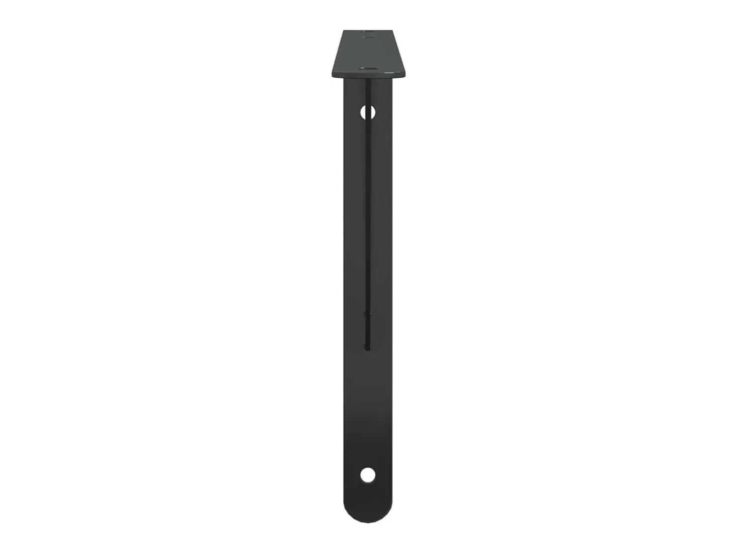 Prateleira| Suportes prateleira 4pcs 40x2,5x25 cm aço inoxidável PT251453 Preto