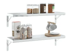 Suportes prateleira 4pcs 23,5x2,5x15,5 cm aço inoxidável prata PT765594^ Prateleira