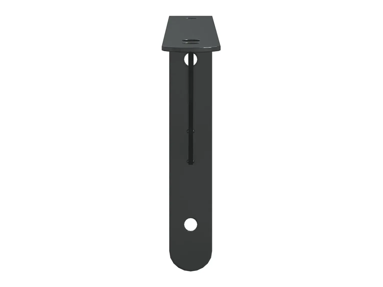 Best Suportes prateleira 4pcs 23,5x2,5x15,5 cm aço inoxidável PT497396 Preto