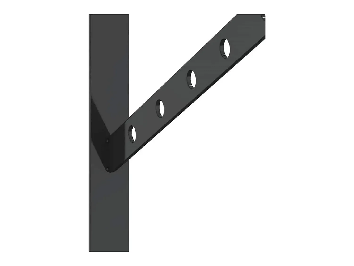Prateleira|vidaxl Suportes prateleira 4pcs 30x2,5x15,5 cm aço inoxidável Preto