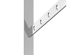 New vidaxl Suportes prateleira 4pcs 23,5x2,5x15,5 cm aço inoxidável prata Prateado