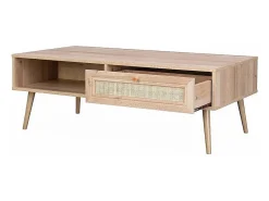 Discount Meublorama Table basse ALTA chêne clair – Design scandinave et rangement pratique Castanho