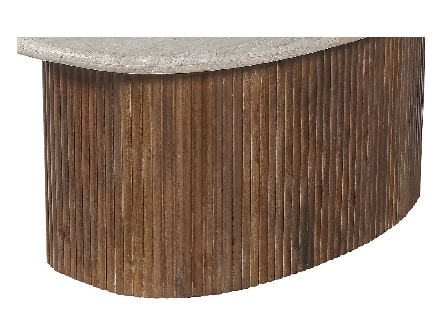 Mesa De Centro|Meublorama Table basse en bois massif collection DELHI 90cm - Style ethnique et design Castanho
