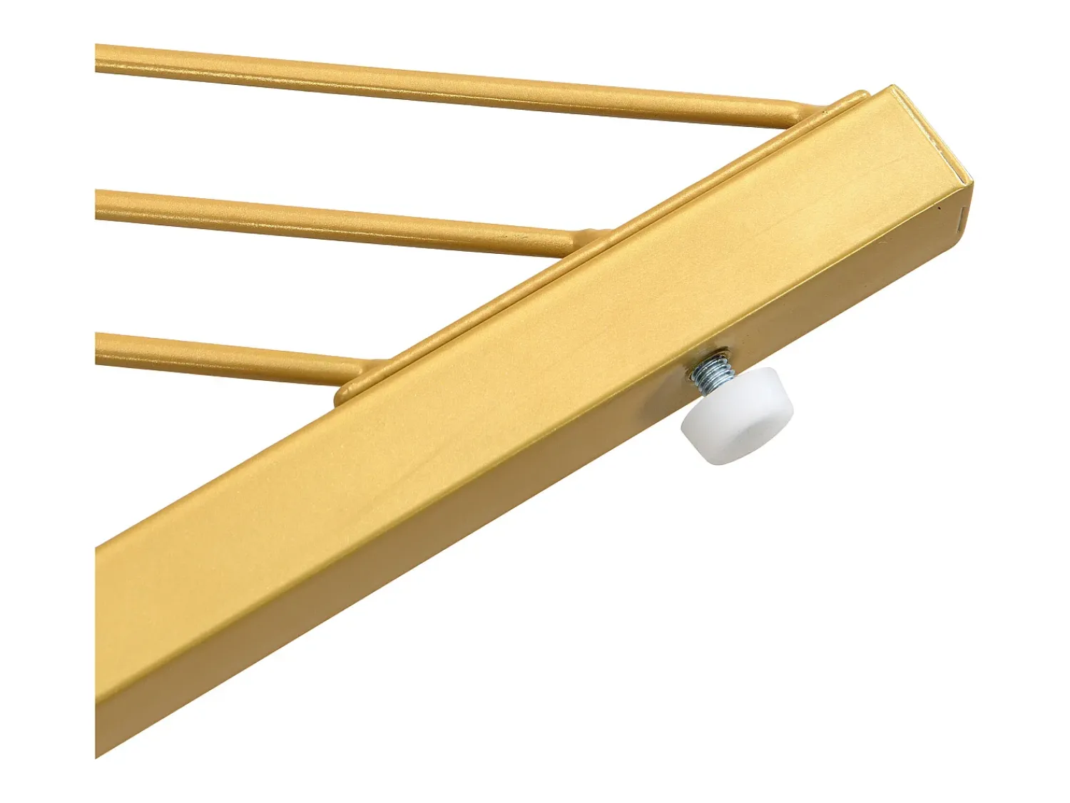 Hot Hauss Spole Table basse gigogne -Lot de 2 - Plateau finition brillant en effet marbre - Blanc et doré Dourado