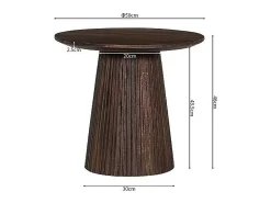 Mesa De Centro*Meublorama Table basse ronde collection MITCHEL en bois exotique de manguier brun diamètre 50 cm Castanho