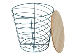 Mesa De Apoio*The Home Deco Factory Table Filaire Bois Et Metal Cyclone Bleu M6 A1/m6 Azul