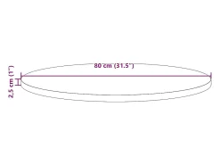 vidaxl Tampo de mesa redondo Ø80x2,5 cm pinho maciço castanho-mel^ Móvel De Bar