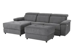Sofá*Loft24 Tanaro | Sofá Chaiselong 3 Lugares Esquerdo Elétrico Cinzento