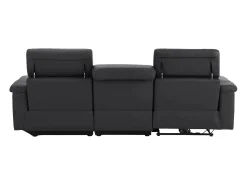 Sofá|Loft24 Tanaro | Sofá Chaiselong 3 Lugares Esquerdo Elétrico Preto