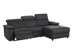 Sofá|Loft24 Tanaro | Sofá Chaiselong 3 lugares direito Elétrico Preto