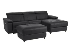 Sofá|Loft24 Tanaro | Sofá Chaiselong 3 lugares direito Elétrico Preto