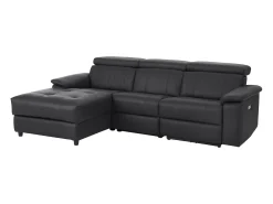 Sofá|Loft24 Tanaro | Sofá Chaiselong 3 lugares direito Elétrico Preto