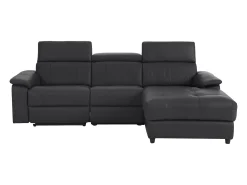 Sofá|Loft24 Tanaro | Sofá Chaiselong 3 lugares direito Elétrico Preto