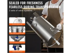 Outlet Tanque de Fermentação, SucceBuy Kit de Tanque de Fermentação Doméstica de Aço Inoxidável de 30 L com Fermentador de Cerveja