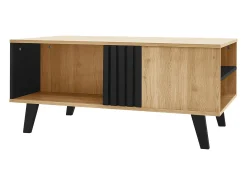 Tavolino da caffè 100 x 60 x 45 cm in legno colorato e design nero, tavolo da soggiorno con cassetto tavolino laterale^ Mesa De Centro