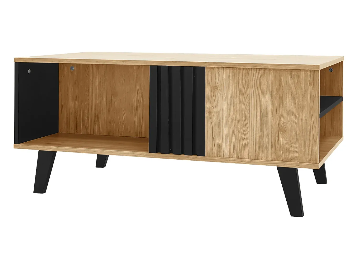 Tavolino da caffè 100 x 60 x 45 cm in legno colorato e design nero, tavolo da soggiorno con cassetto tavolino laterale^ Mesa De Centro