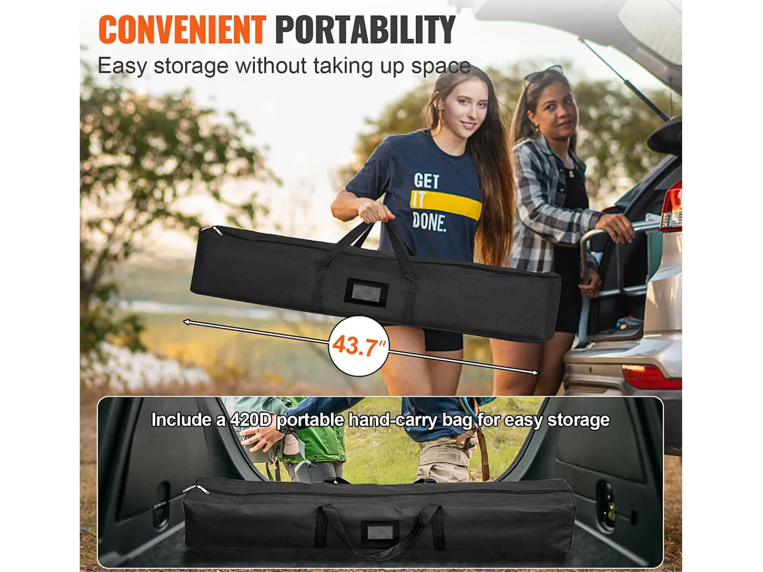 Móvel De Tv| Tela de Cinema ao Ar Livre SucceBuy com Suporte - 381cm, 16:9 HD 4K Portátil para o Interior e o Exterior Cinema em Casa Jogos Escritório Preto