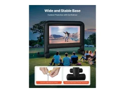 Tela de Projeção Inflável SucceBuy, Fabricada em Material 600D Durável, Inclui Saco de Armazenamento Portátil. Formato 16:9, 378 x 130 x 317 cm^ Móvel De Tv